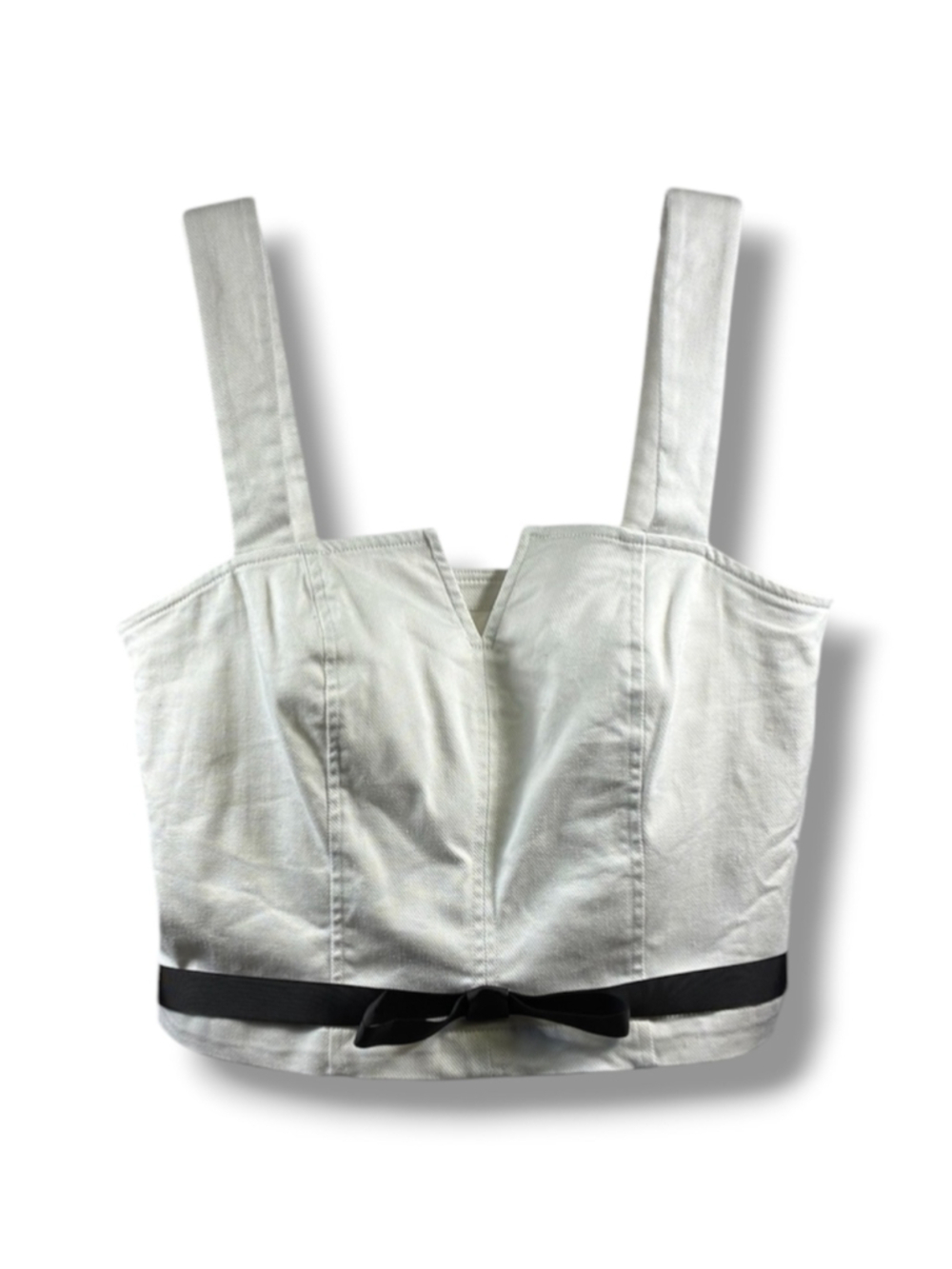 Maeve Anthropologie Structured Corset Top in White Size 8